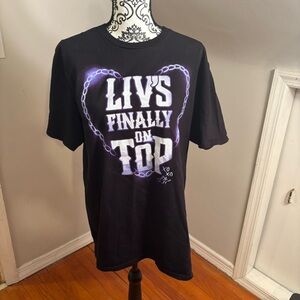 Liv Morgan WWE T-Shirt Adult Size XL Livs Finally On Top Black Tee wrestling